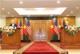 Việt Nam - Hoa Kỳ nâng tầm quan hệ Đối tác Chiến lược Toàn diện vì hòa bình, hợp tác, phát triển bền vững